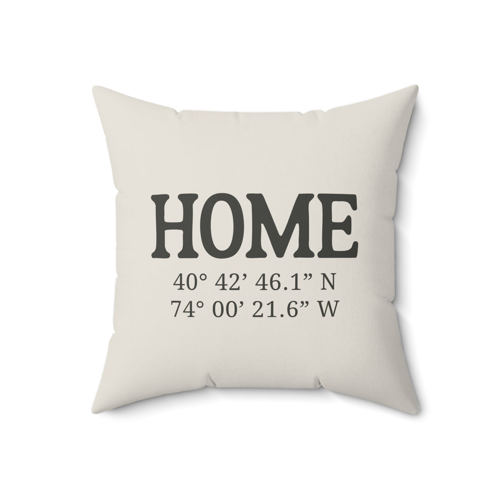 Home Coordinates Personalized Pillow