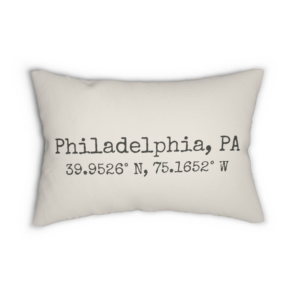 City Coordinates Personalized Pillow