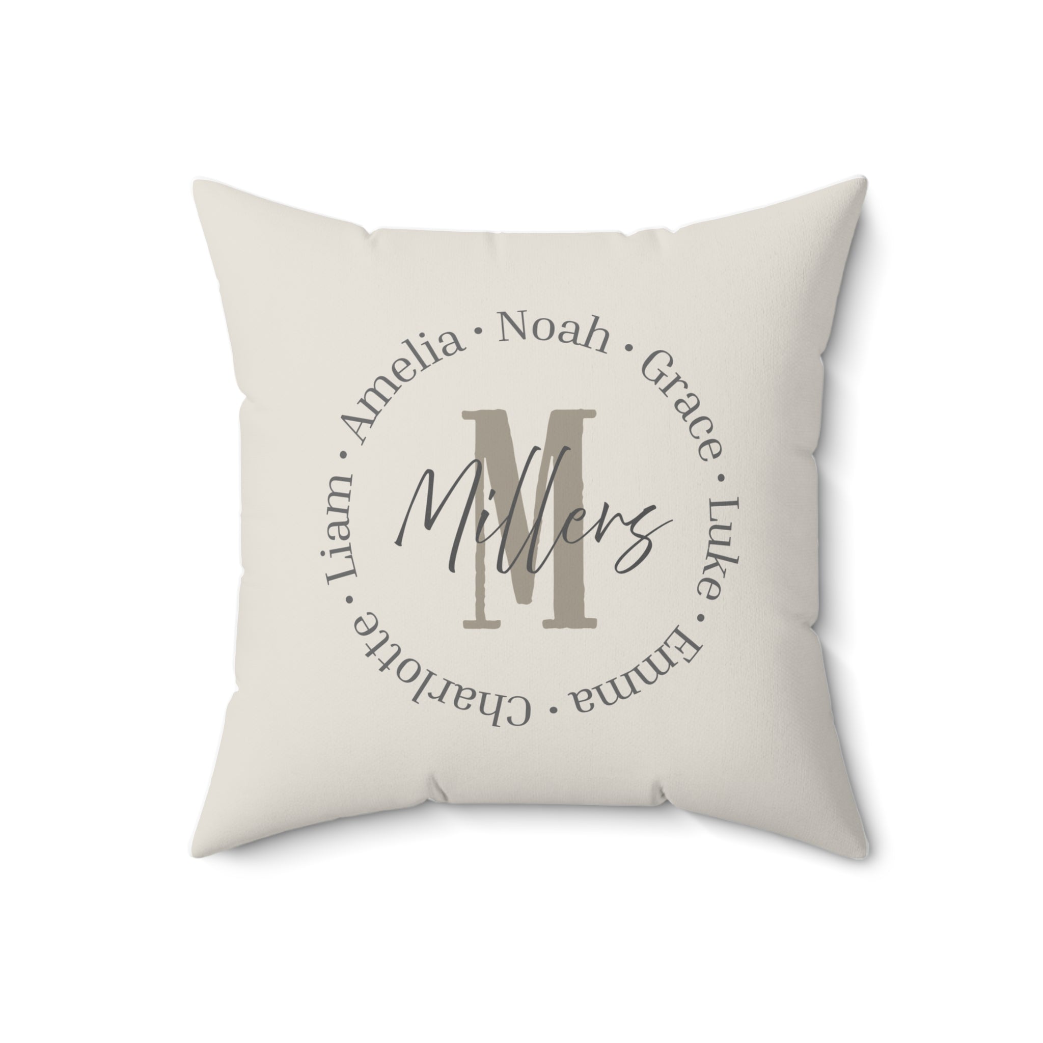 Family Monogram Personalized Pillow