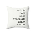 Gathered Names Personalized Pillow