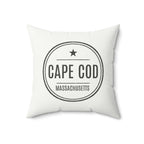 Vintage Round City State Personalized Throw Pillow