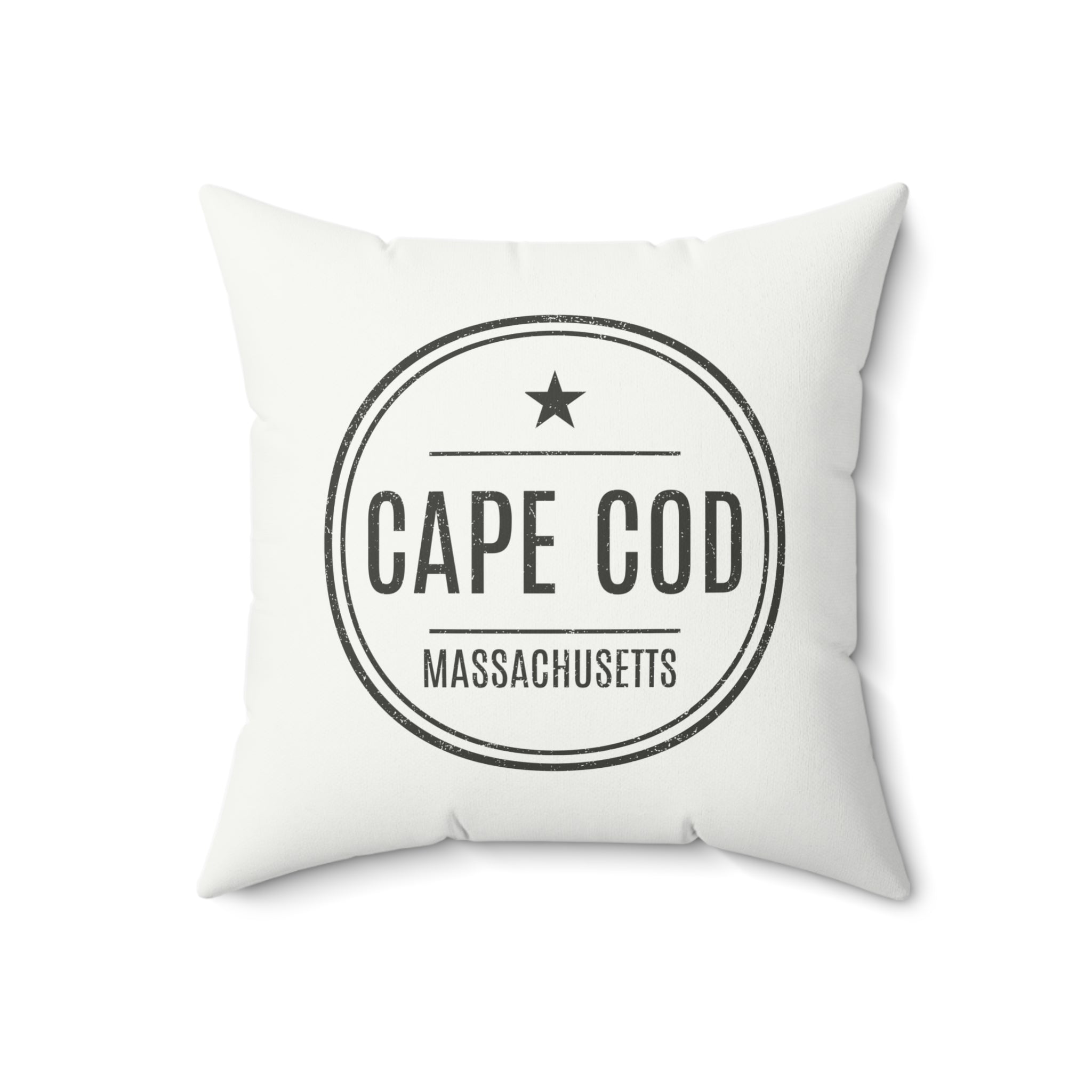 Vintage Round City State Personalized Throw Pillow