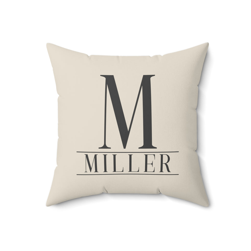 Family Name Monogram Personalized Pillow