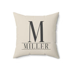 Family Name Monogram Personalized Pillow