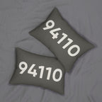 Minimal ZIP Code Personalized Pillow