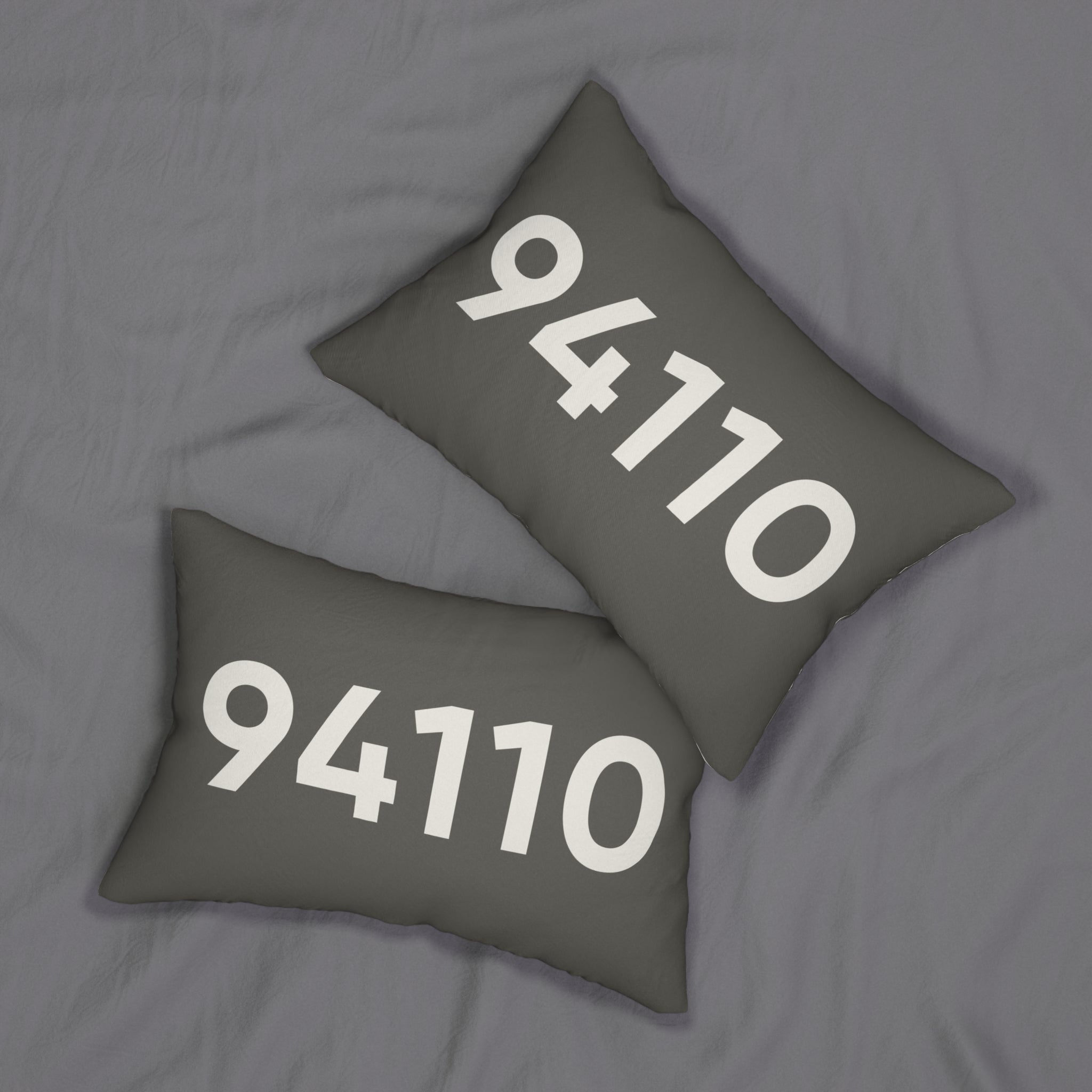 Minimal ZIP Code Personalized Pillow