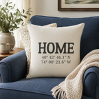 Home Coordinates Personalized Pillow