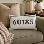 Framed Zip Code Personalized Pillow