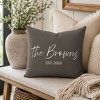 Family Script Personalized Pillow