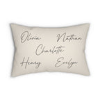 Signed Family Names Personalized Pillow