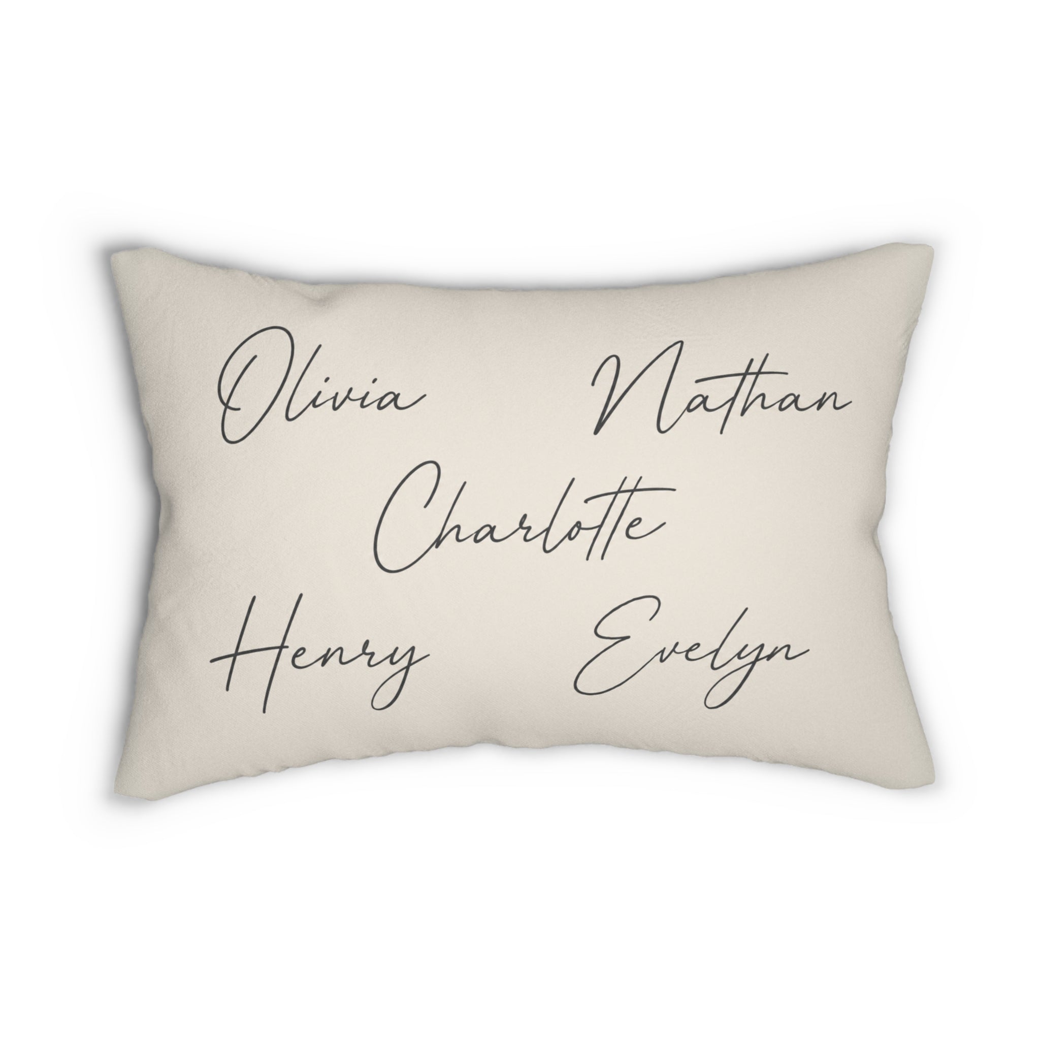 Signed Family Names Personalized Pillow