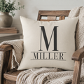 Family Name Monogram Personalized Pillow